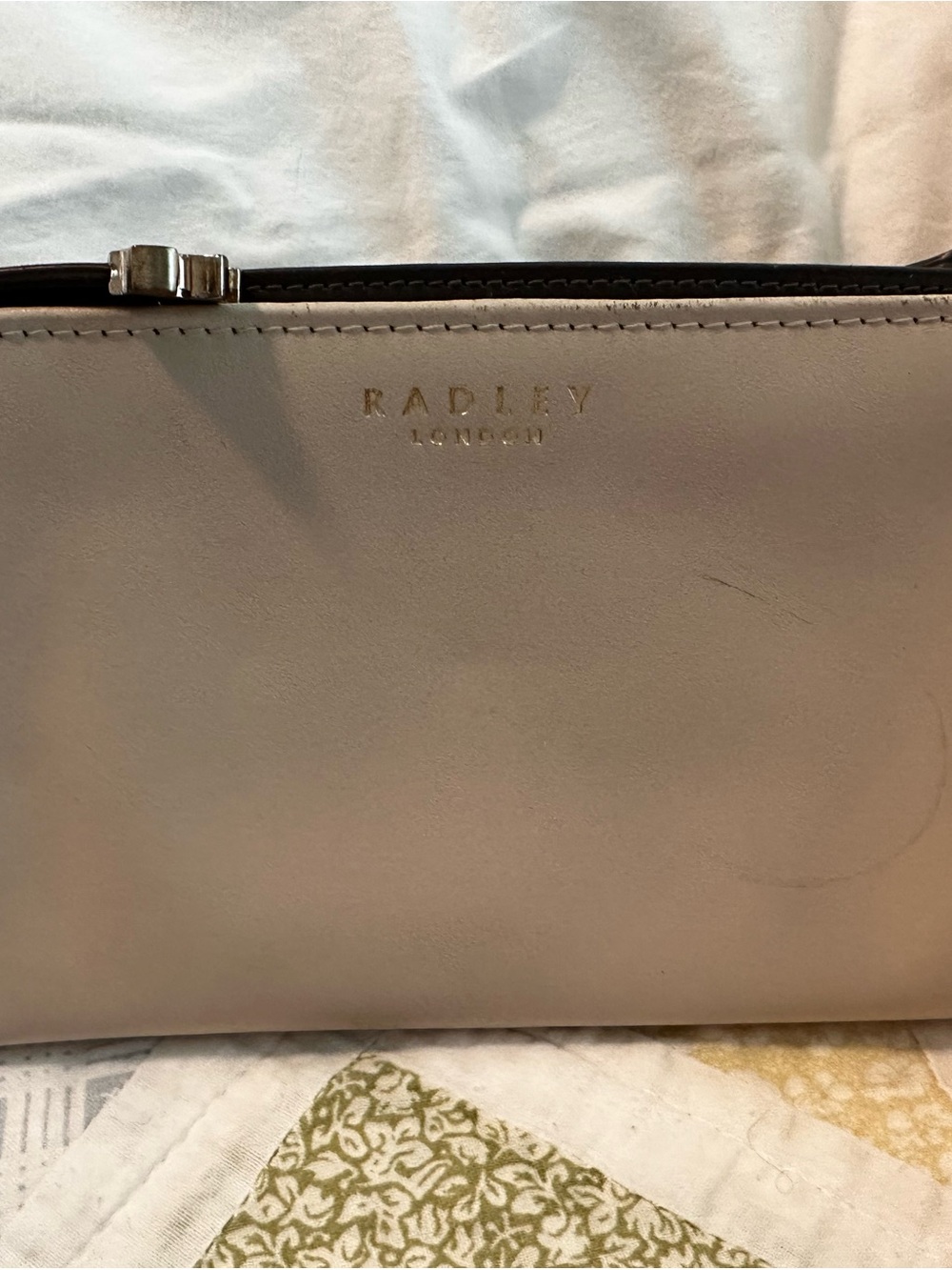 Radley London Beige Leather Zip Clutch